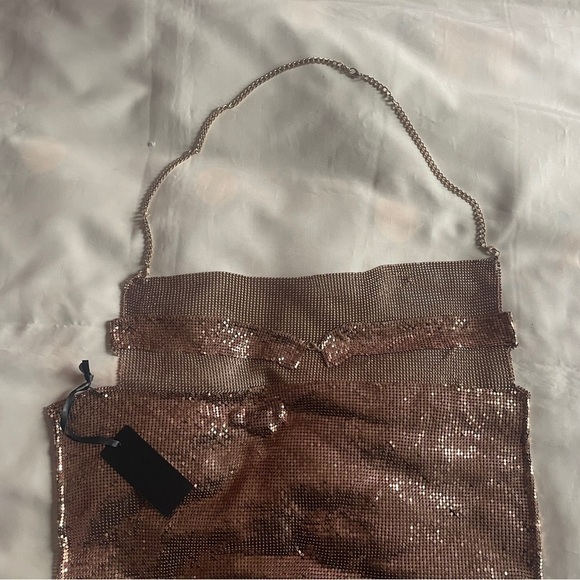 NEW! H:ours- Cowl Neck Gold Imogen Chainmail Mini Dress One Size NWT Party OS - Picture 2 of 8